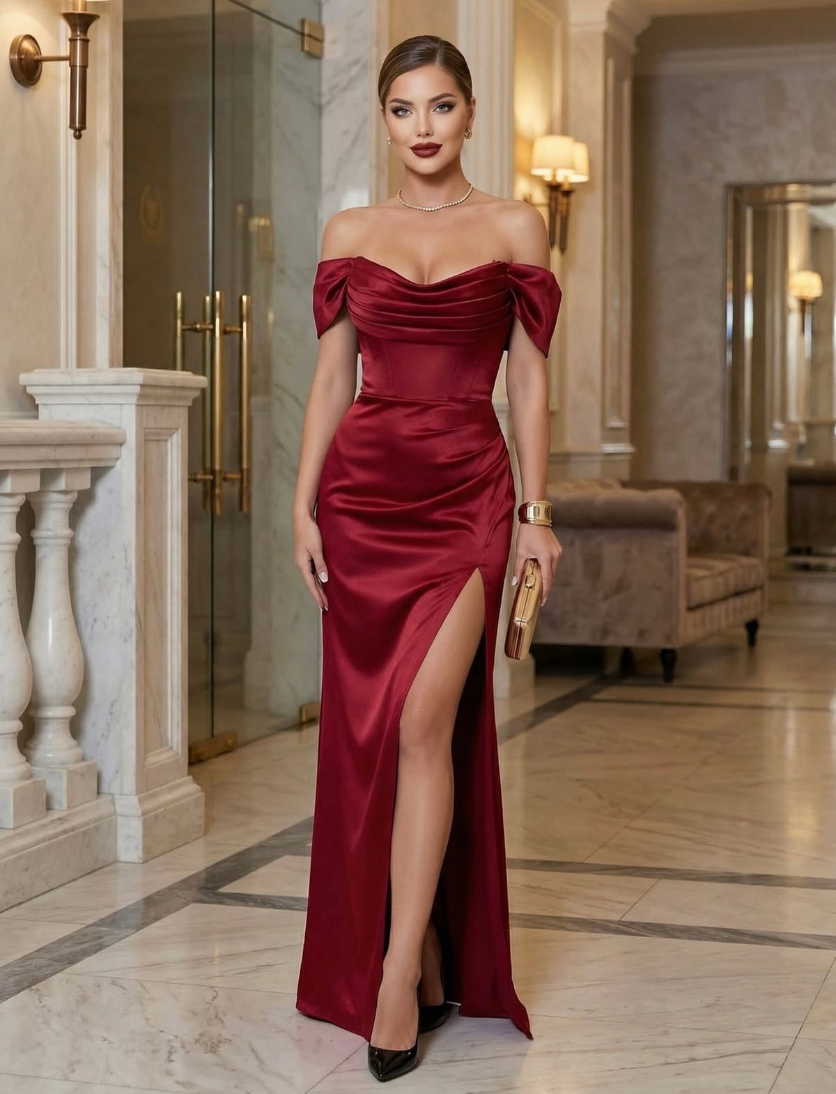 Suknelė "Burgundy Nici"